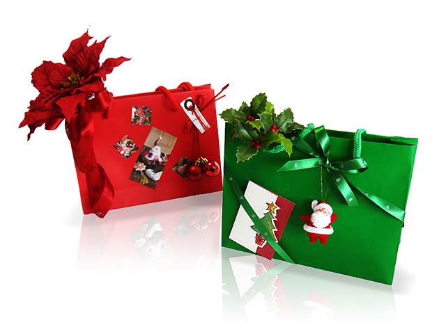 手提げ袋を使ったクリスマスラッピング 五味栄里のラッピング講座